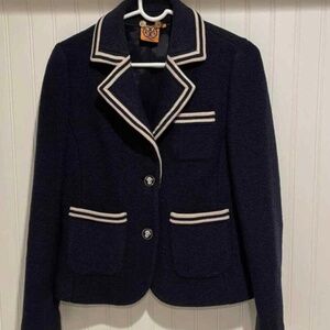 Tory Burch Navy Wool Blazer